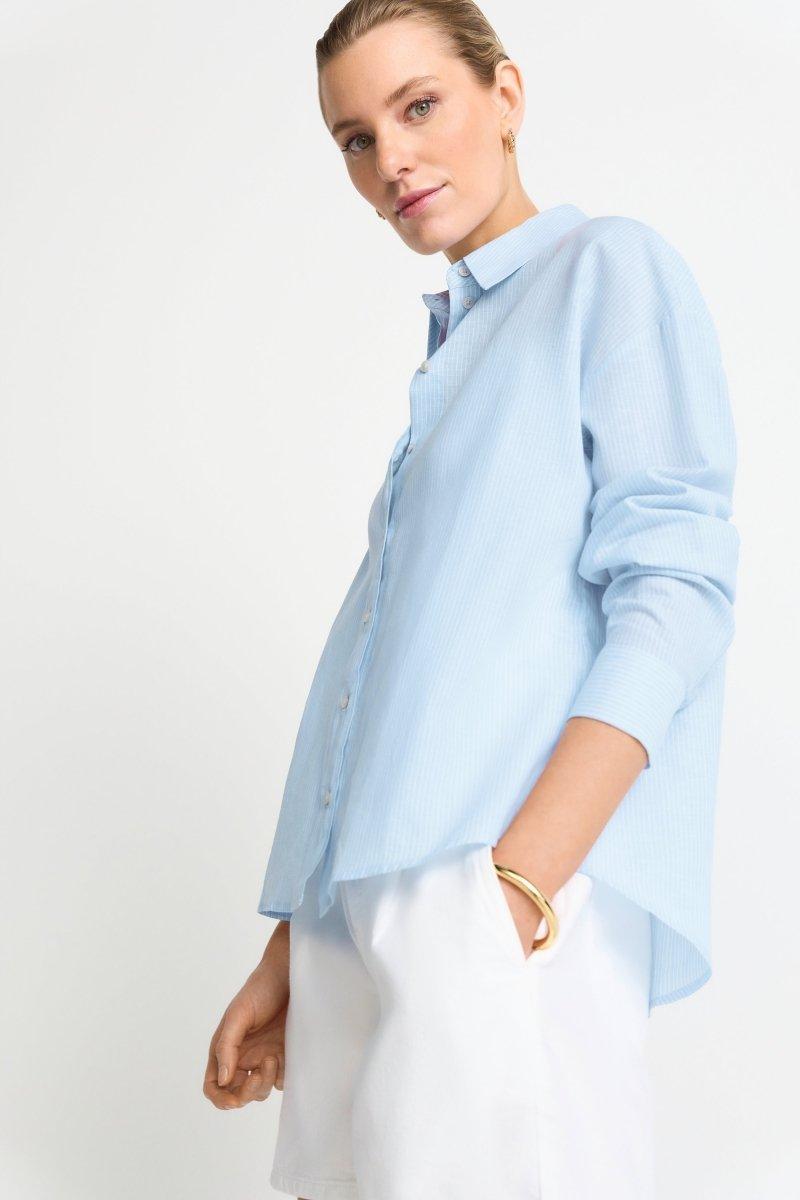 Hemdbluse mit Nadelstreifen-Rich & Royal