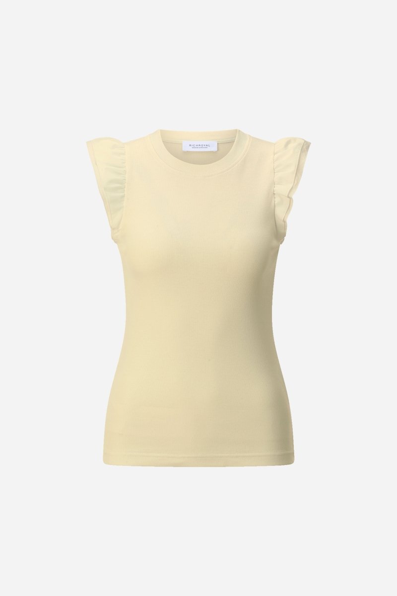 Organic Rib Volant Top-Rich & Royal