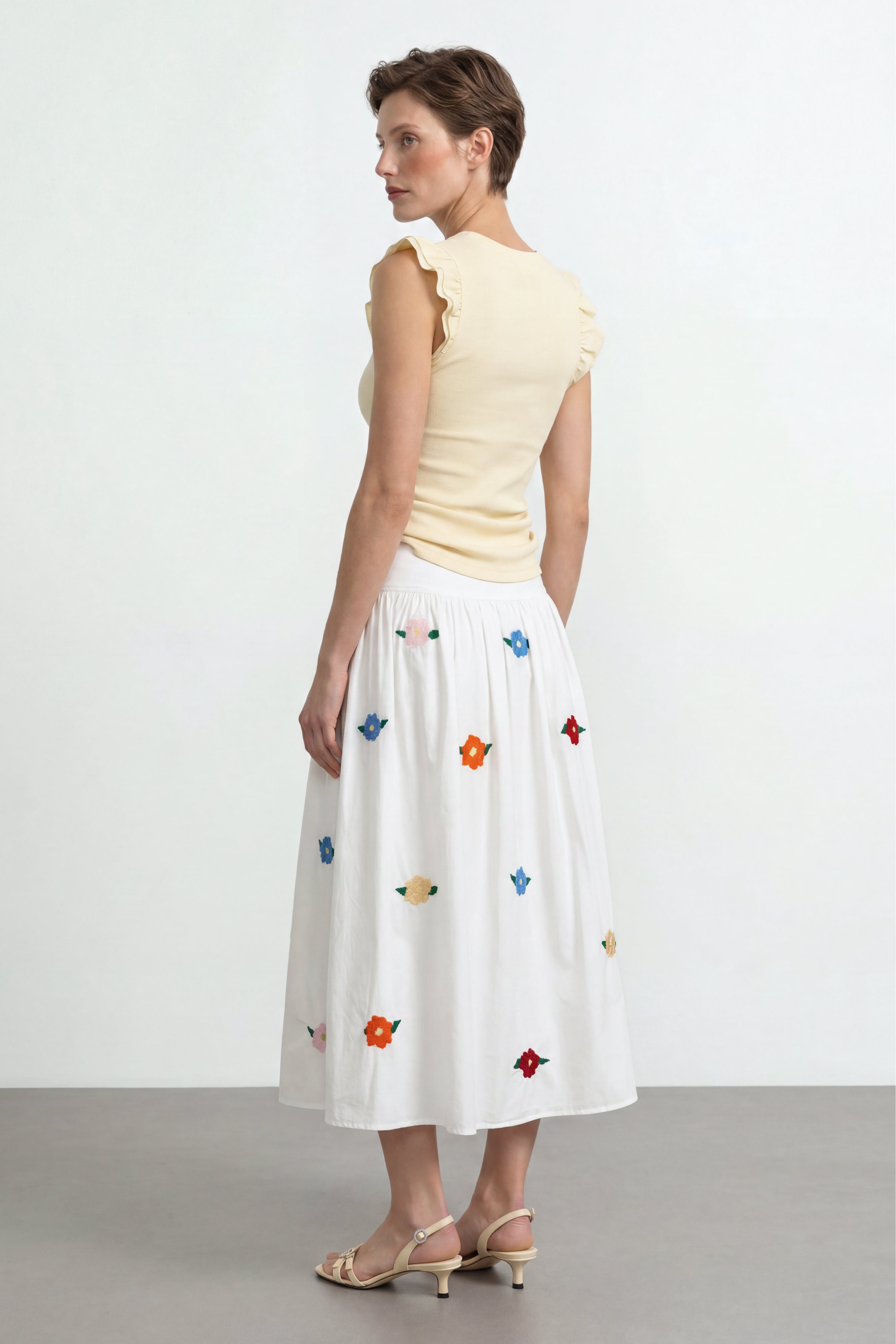 Organic Rib Volant Top-Rich & Royal