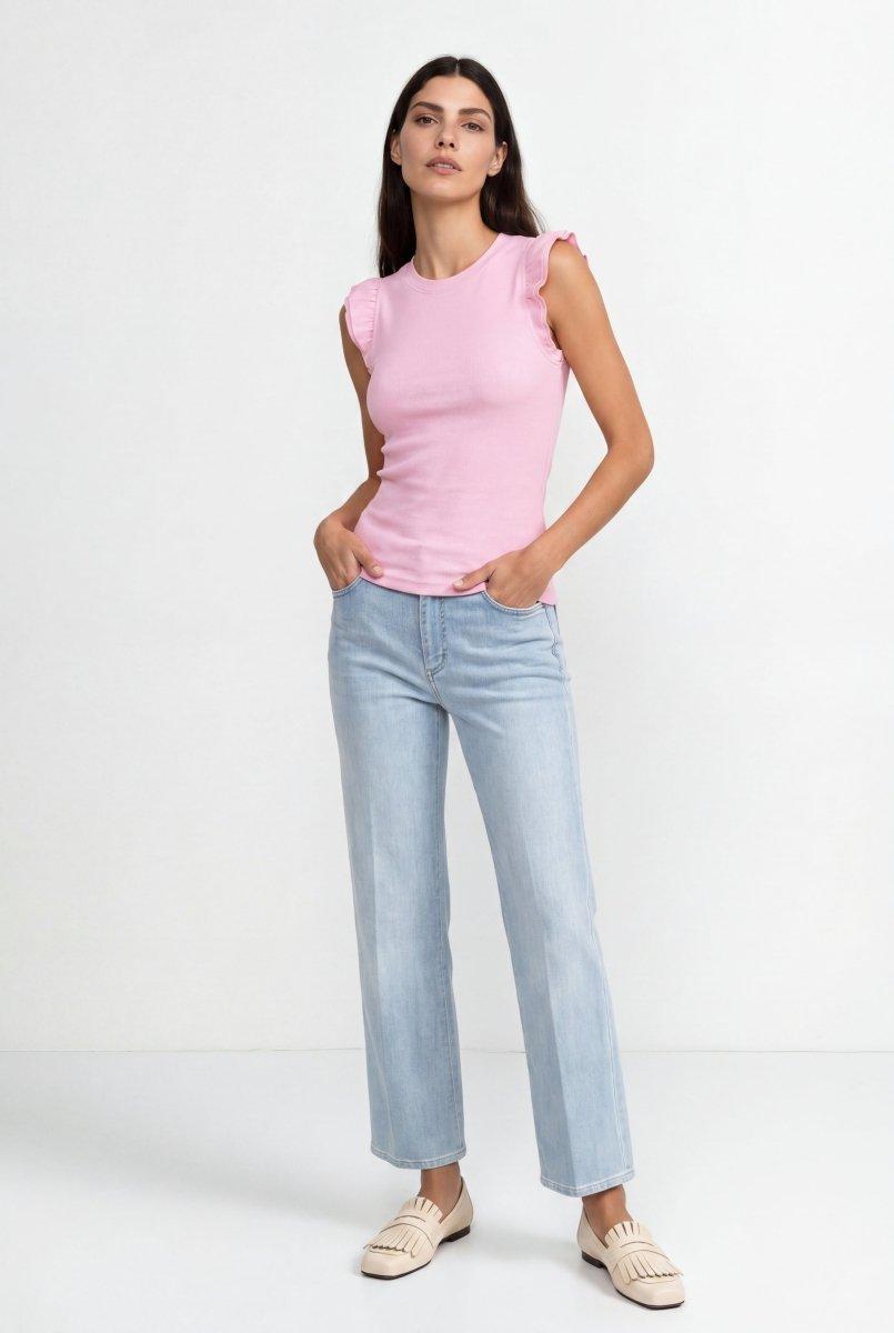 Ripp-Top mit Flügelärmeln-Rich & Royal