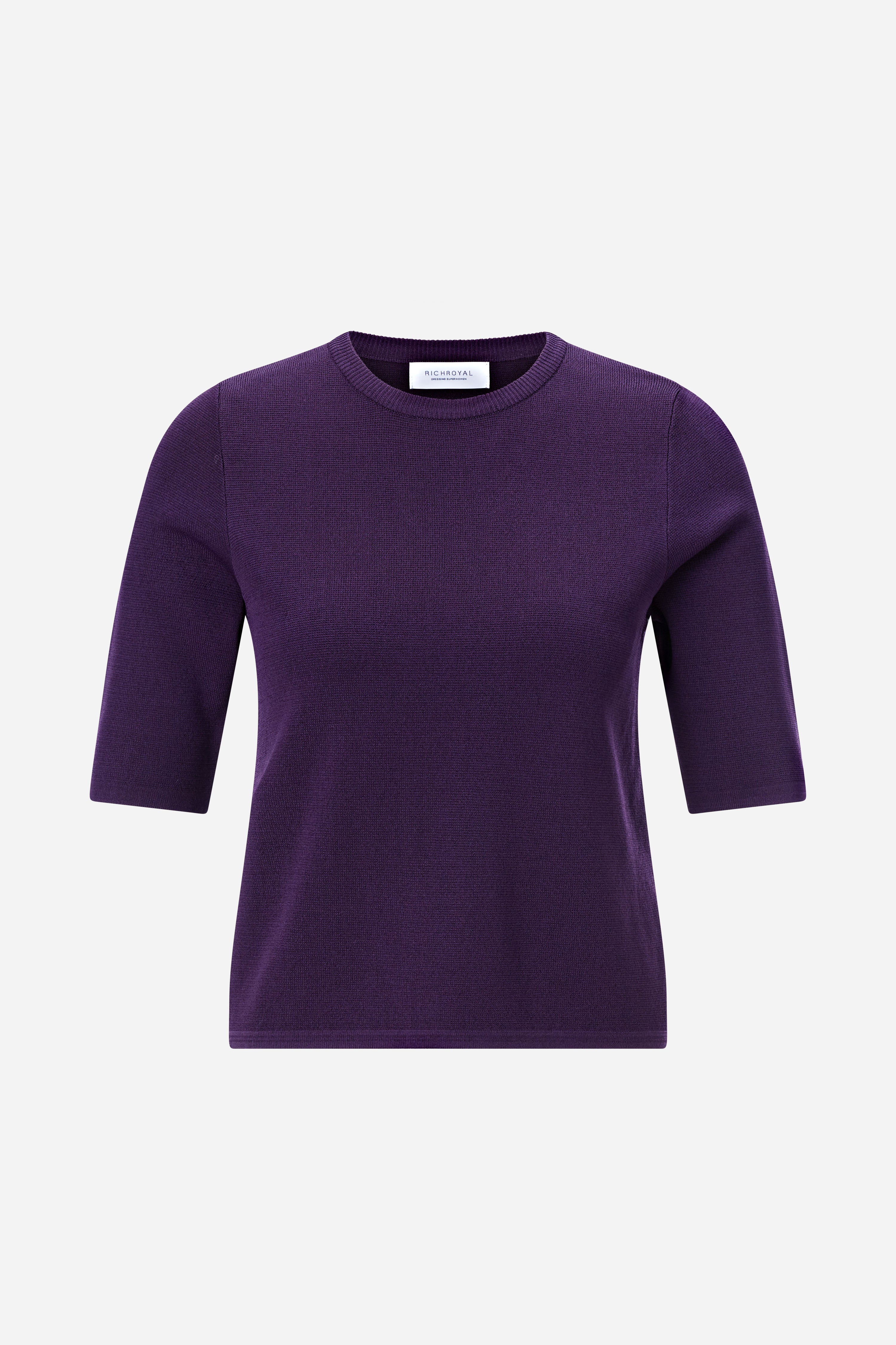 Kurzarm-Pullover mit Rippkragen-Rich & Royal