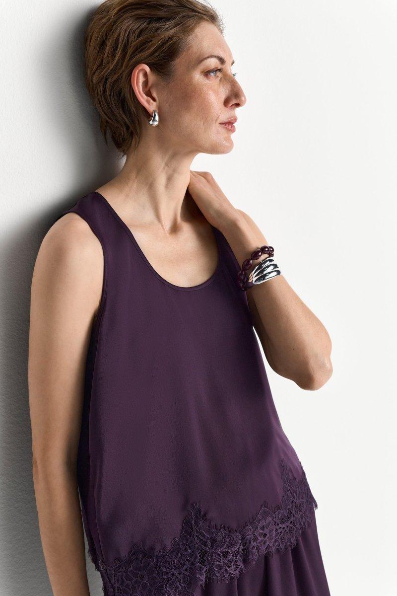 Satin-Spitzentop-Rich & Royal
