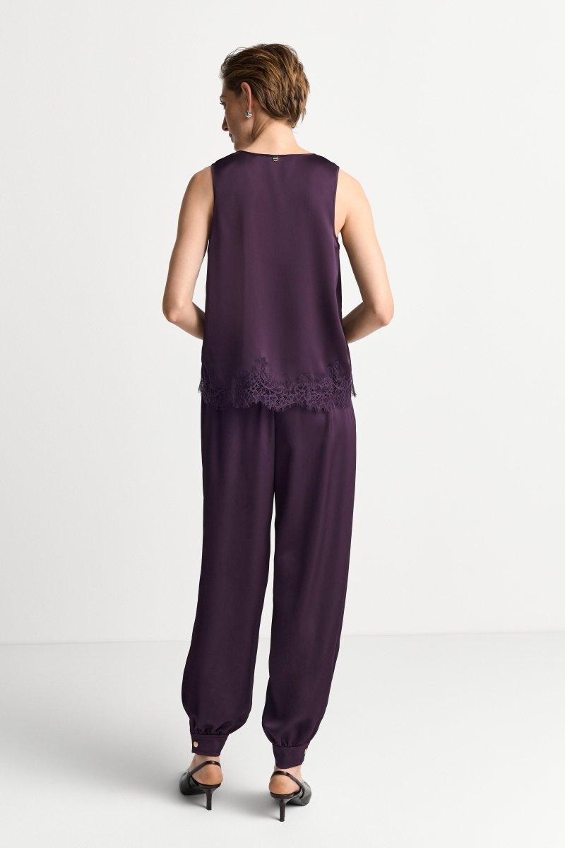 Satin-Spitzentop-Rich & Royal