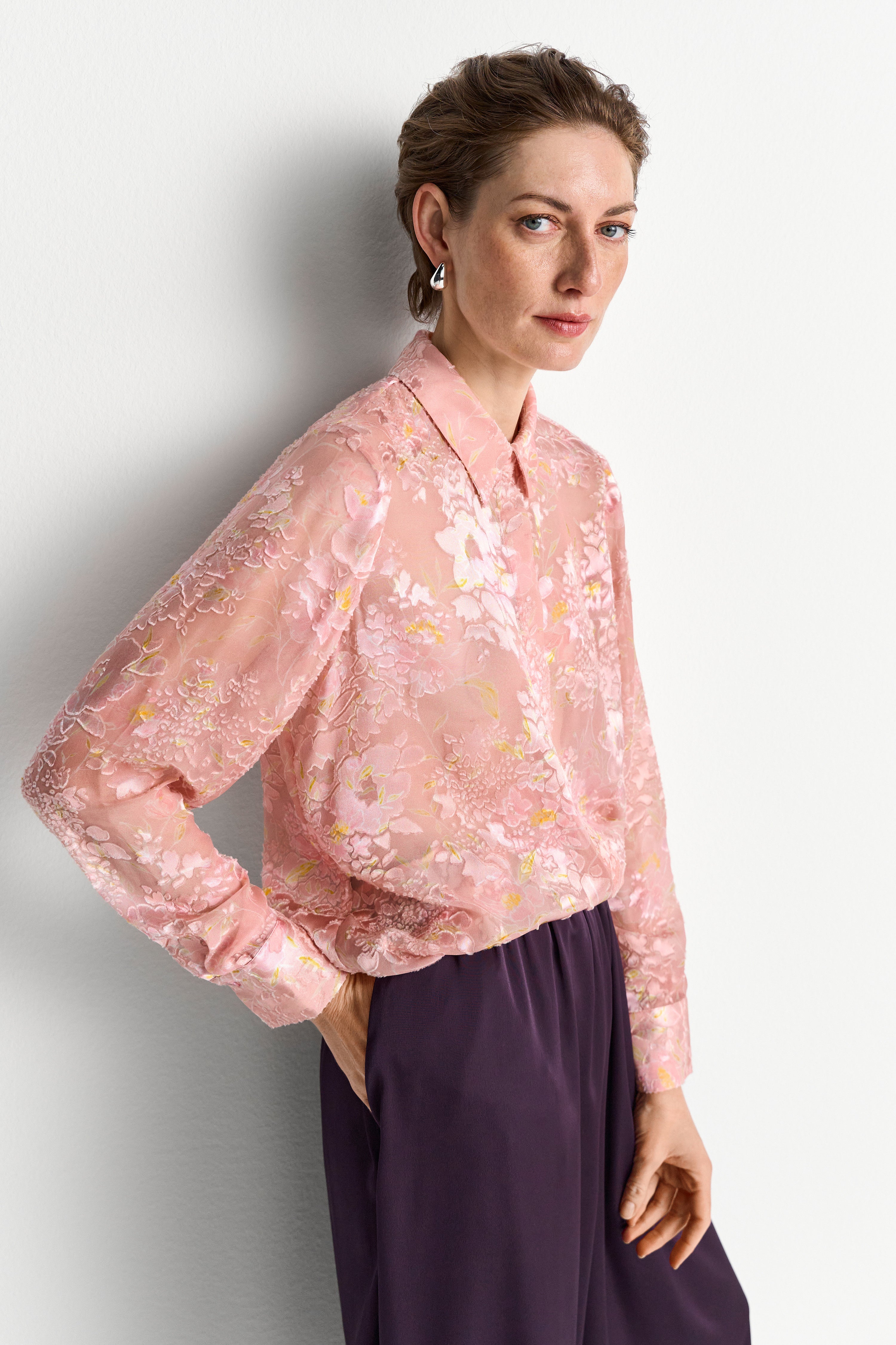 Bluse mit floralem Print-Rich & Royal
