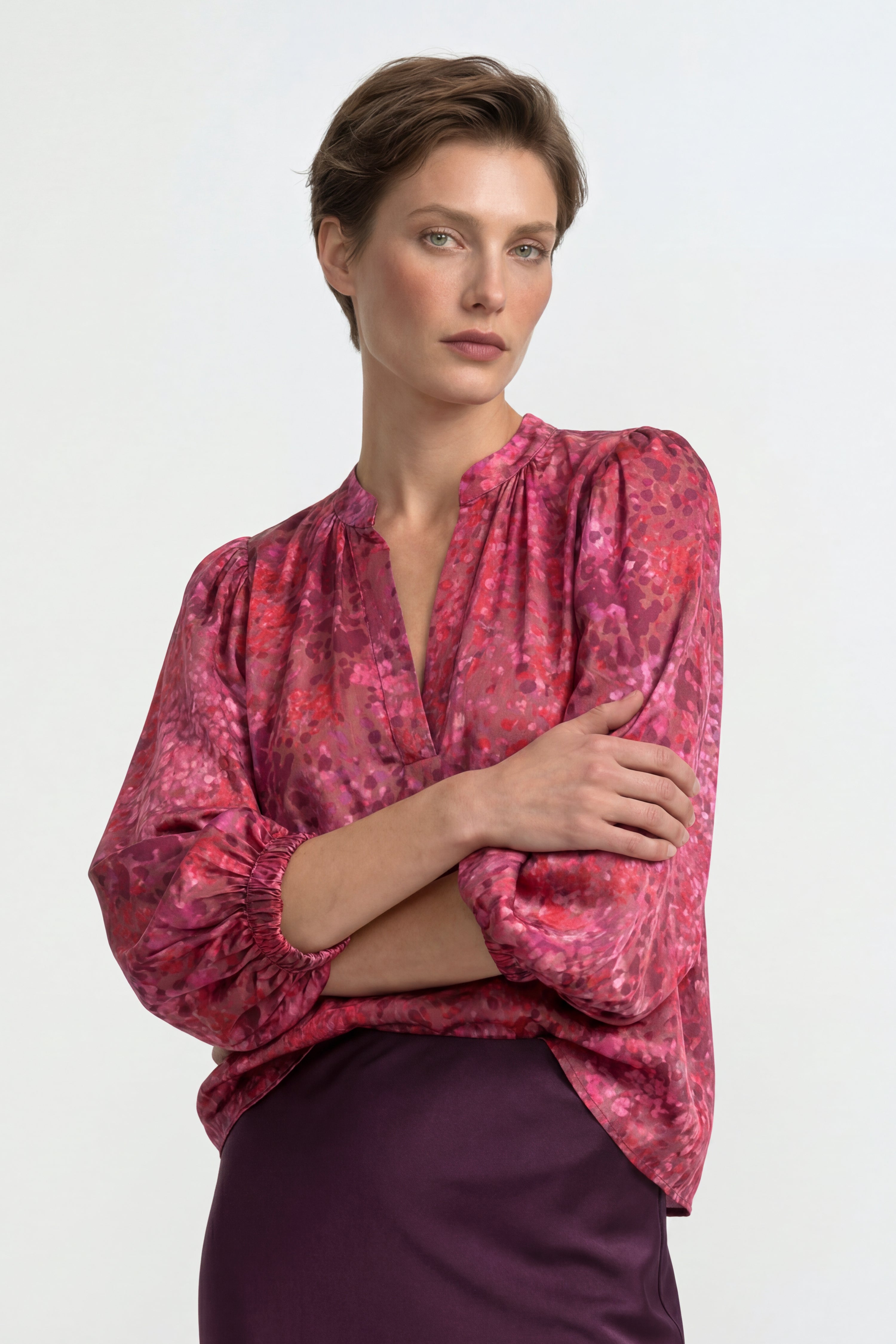 Bluse mit Ballonärmeln-Rich & Royal