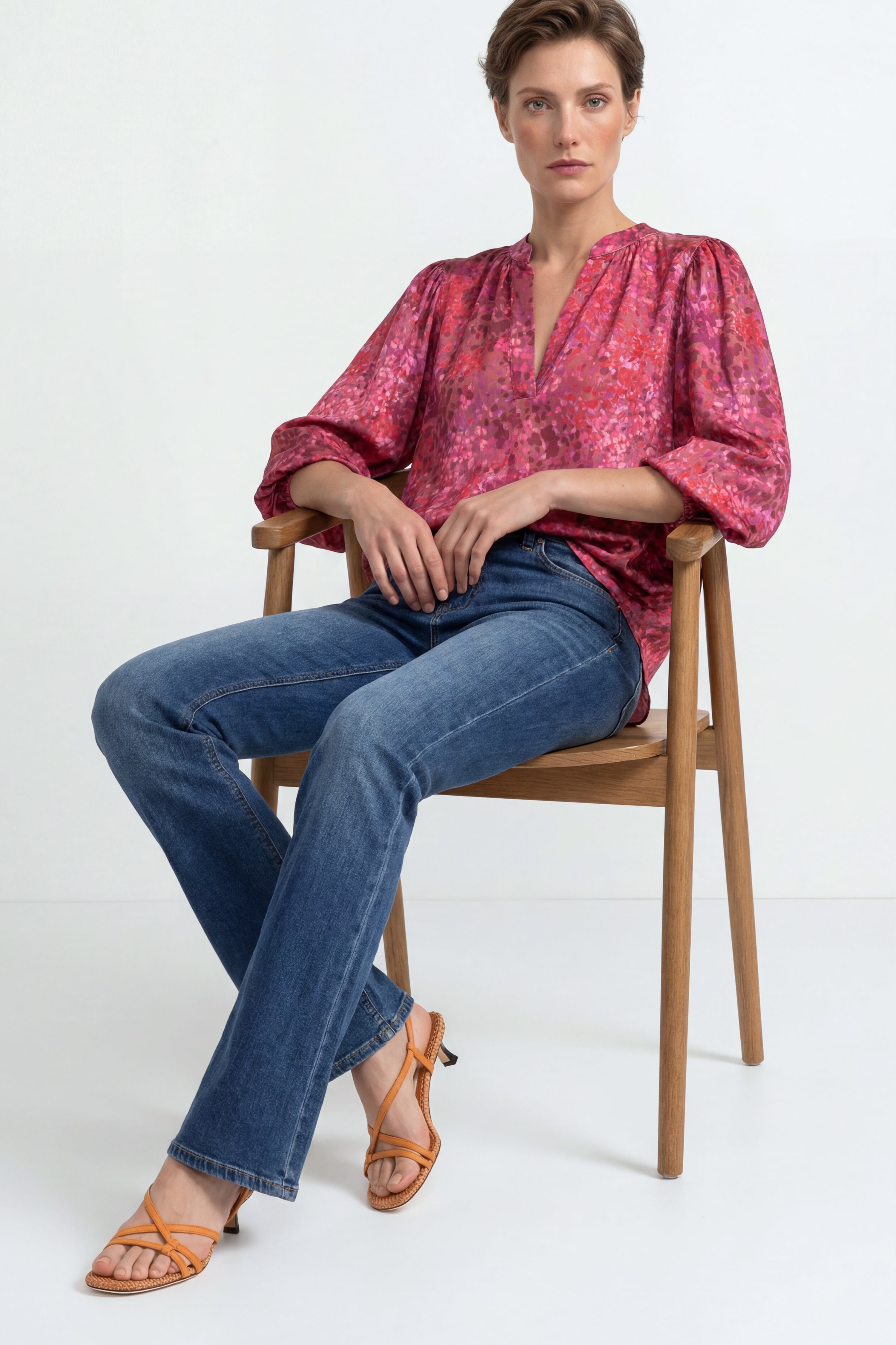 Bluse mit Ballonärmeln-Rich & Royal