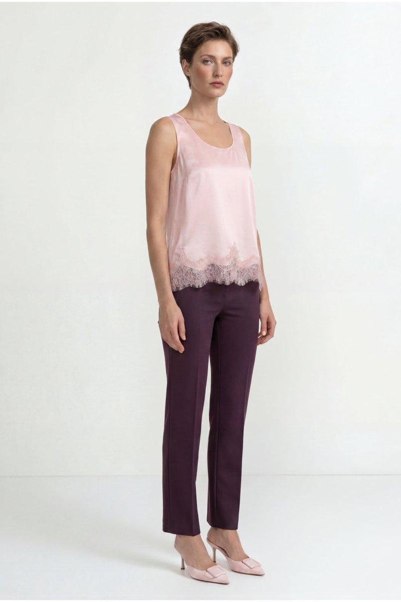 Satin Top mit Spitze-Rich & Royal