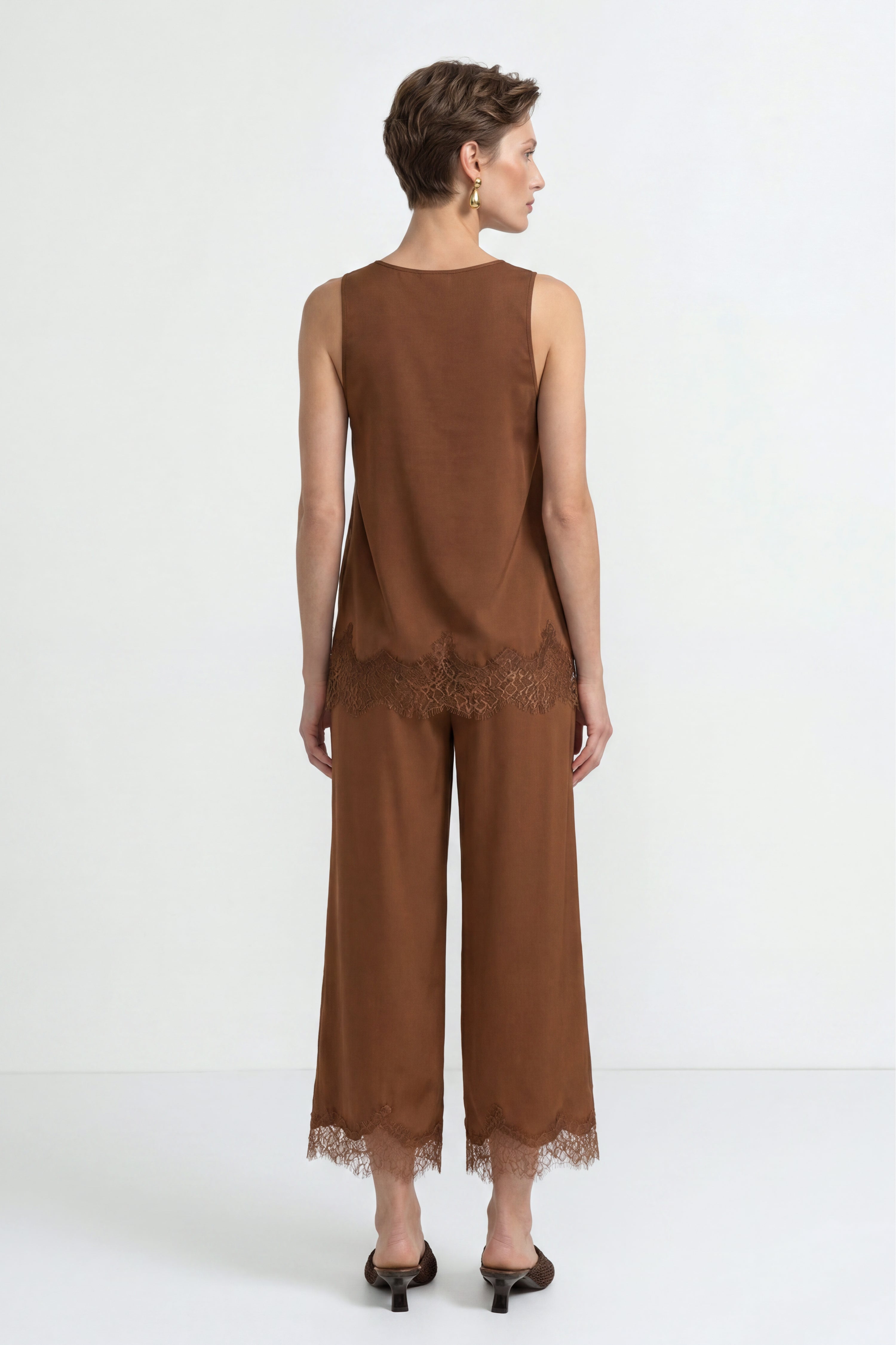 Culotte aus Satin mit Spitze-Rich & Royal