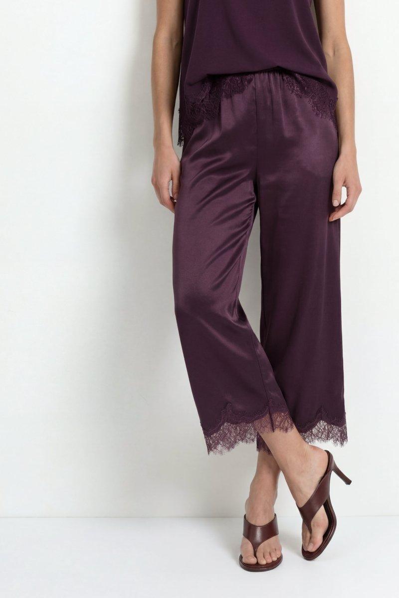 Culotte aus Satin mit Spitze-Rich & Royal