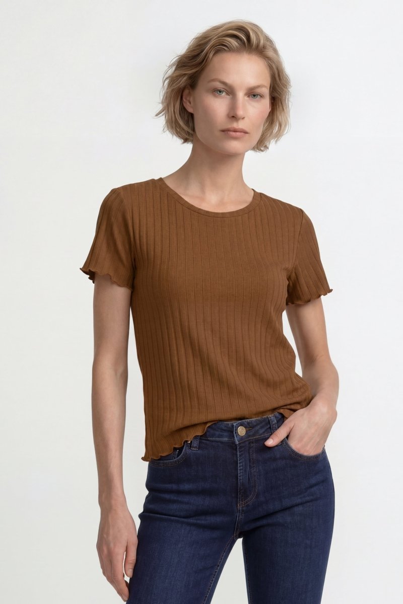 Figurbetontes Rippshirt-Rich & Royal