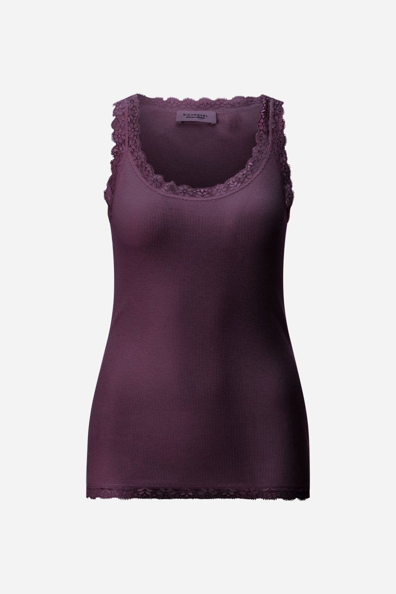 Ripp-Top mit Spitze-Rich & Royal