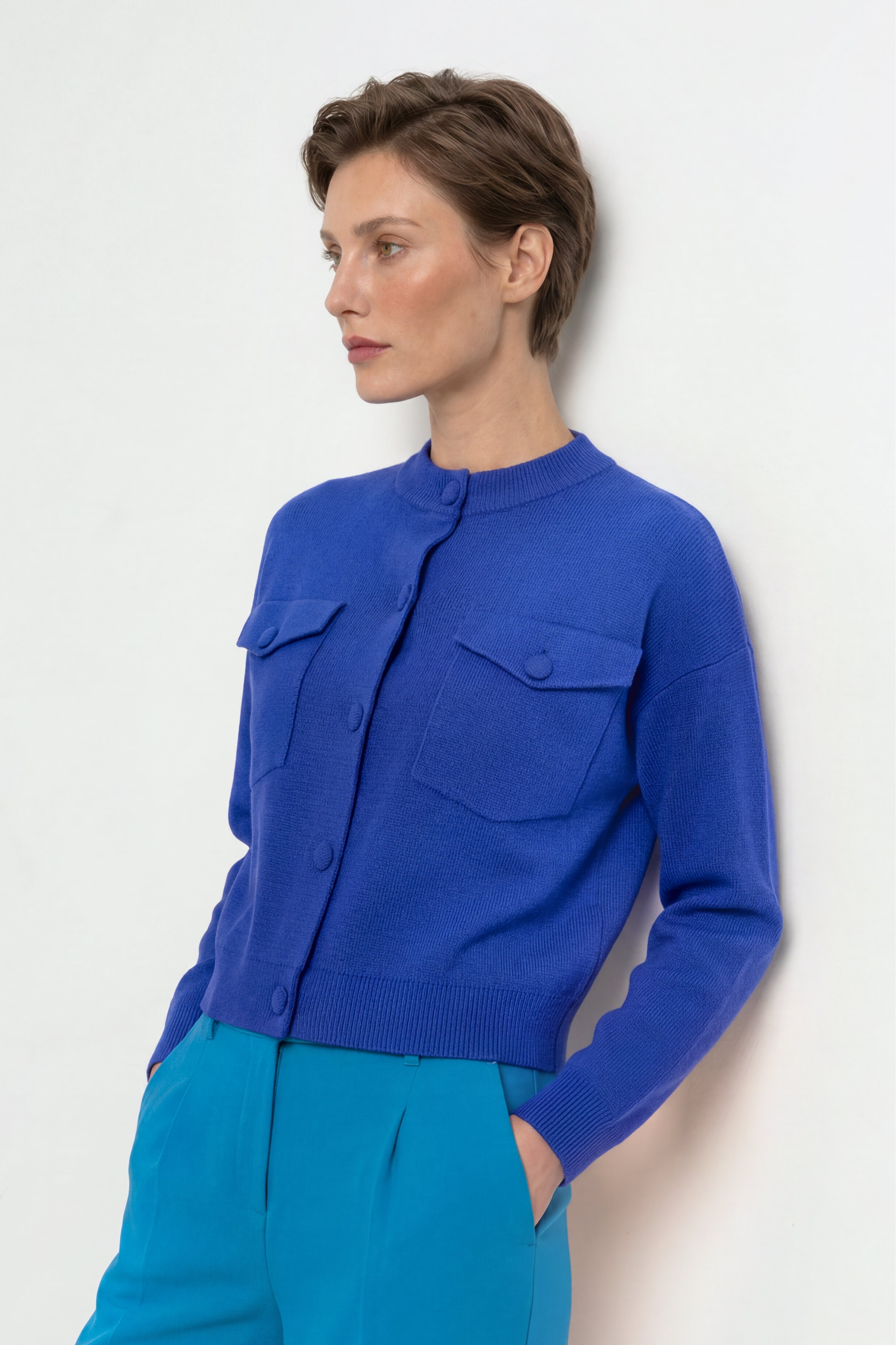 Cardigan mit Brusttaschen-Rich & Royal