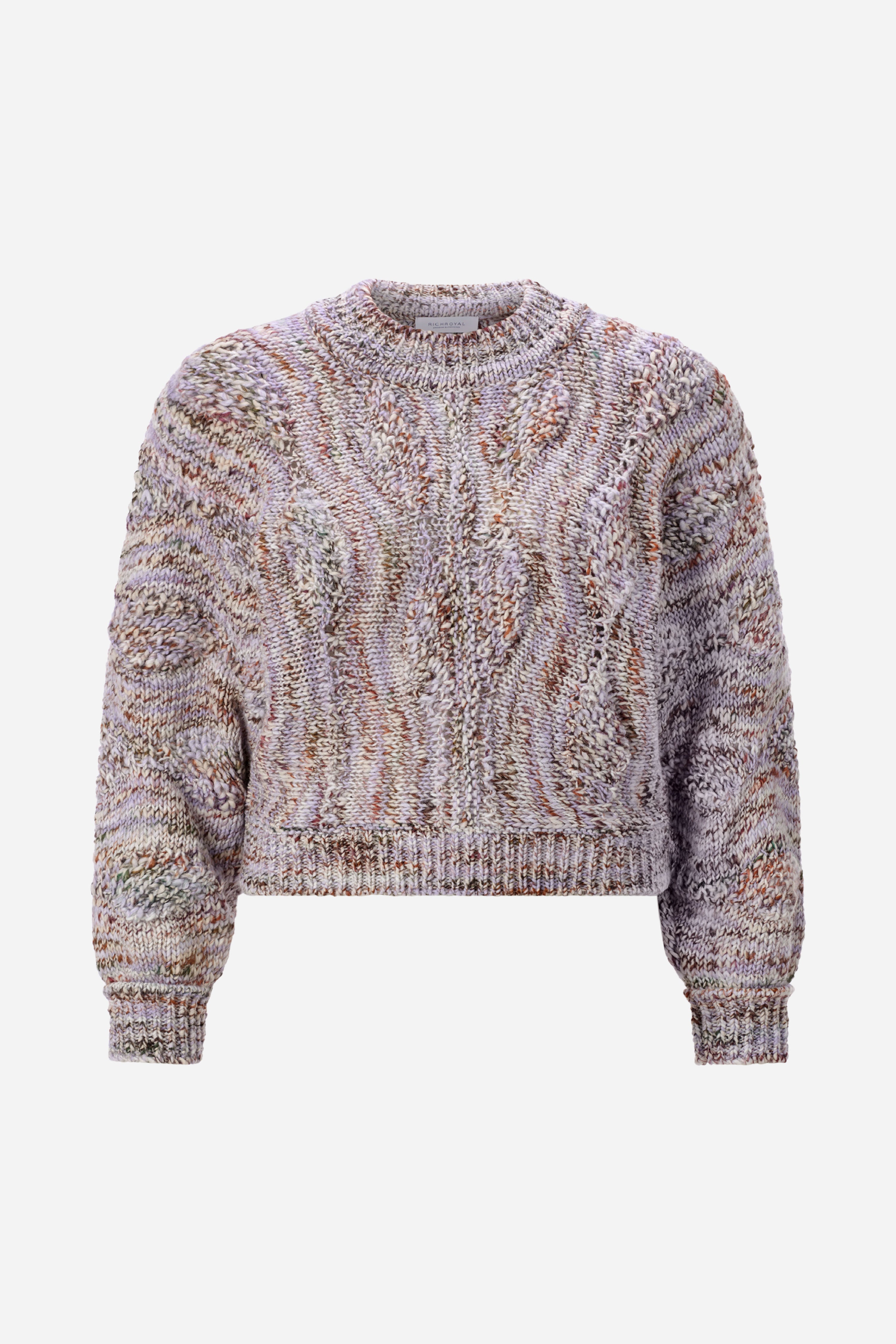 Pullover mit Zopfmuster-Rich & Royal