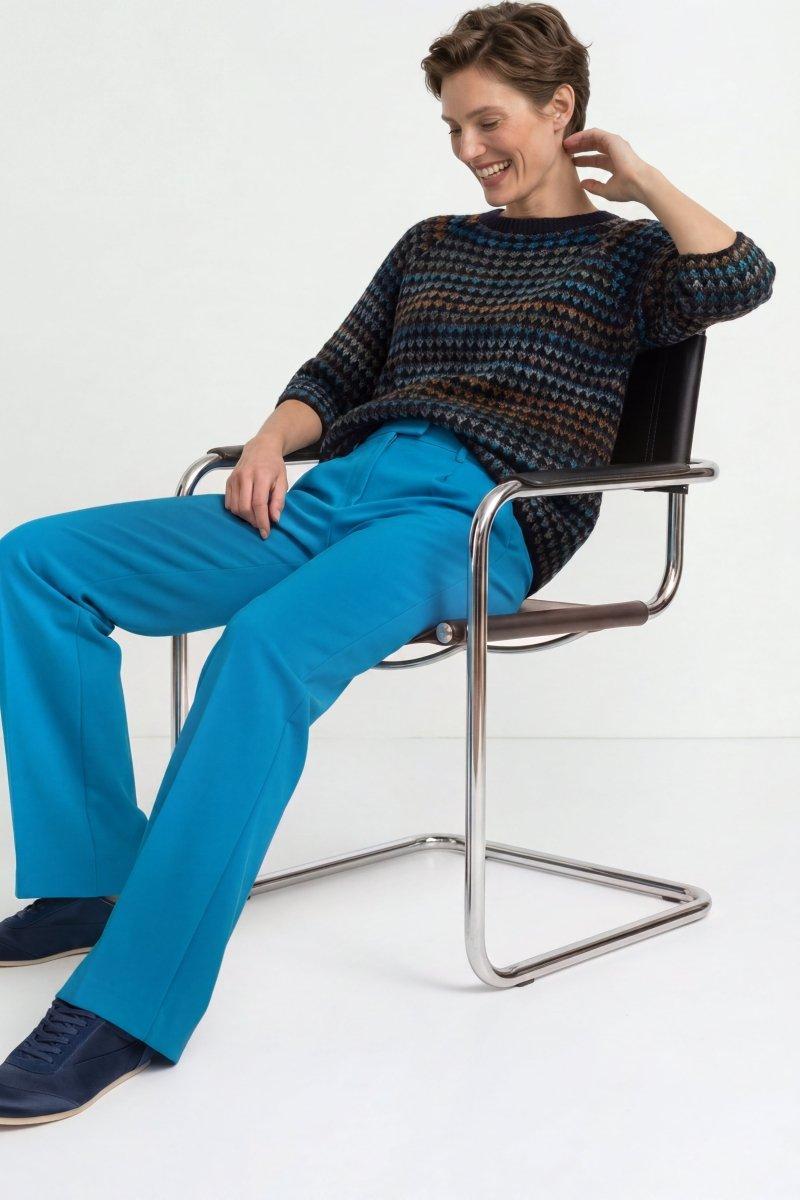 Kurzarm-Pullover mit Ajourstrick-Rich & Royal