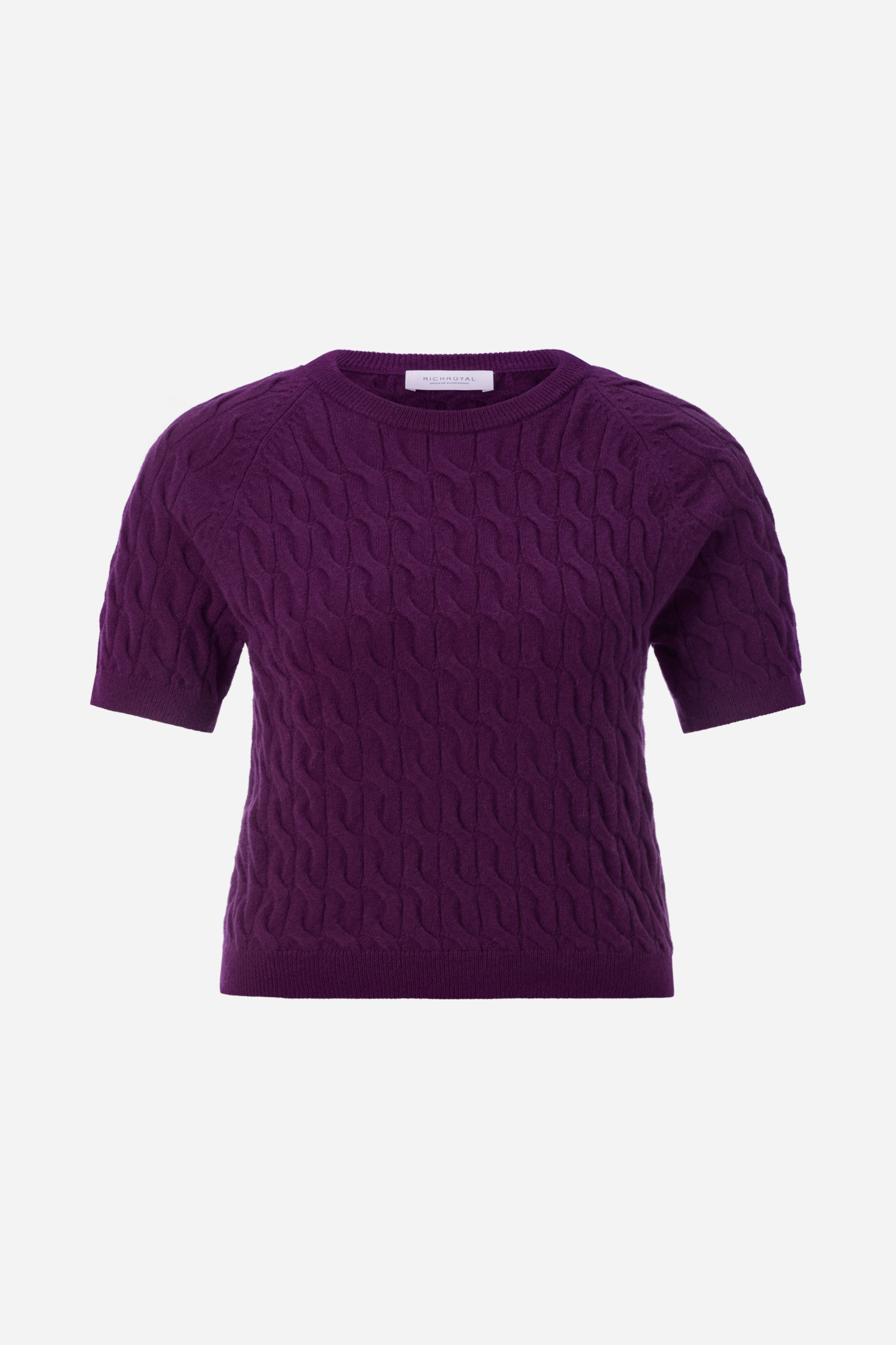 Pullover mit Zopfstrick-Rich & Royal