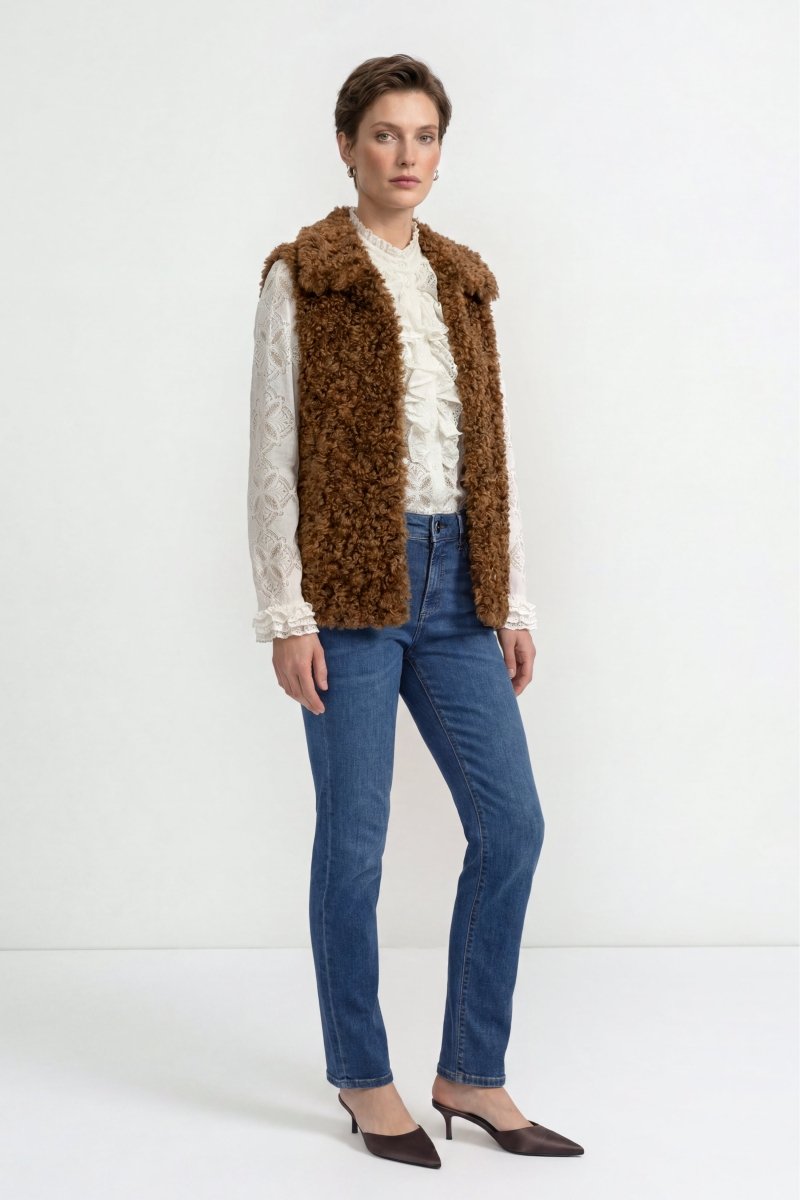 Weste in Shearling-Optik-Rich & Royal