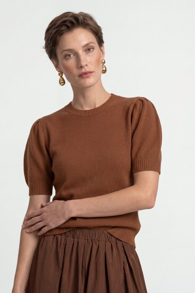 Kurzarm-Pullover mit Puffärmeln-Rich & Royal