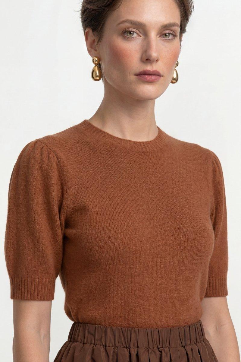 Kurzarm-Pullover mit Puffärmeln-Rich & Royal