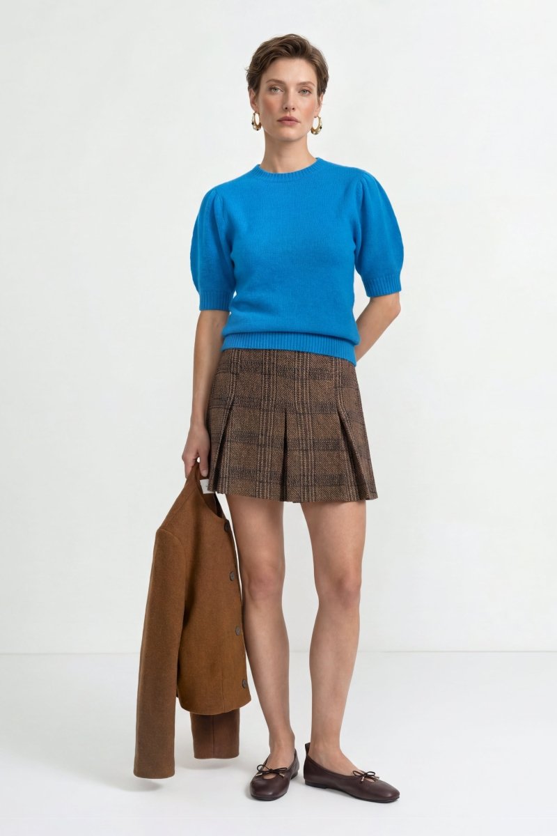 Kurzarm-Pullover mit Puffärmeln-Rich & Royal