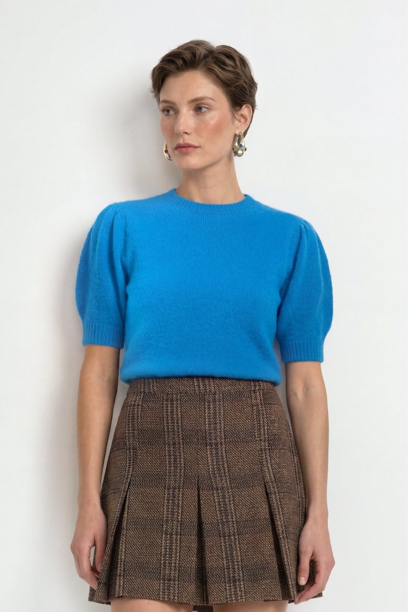 Kurzarm-Pullover mit Puffärmeln-Rich & Royal
