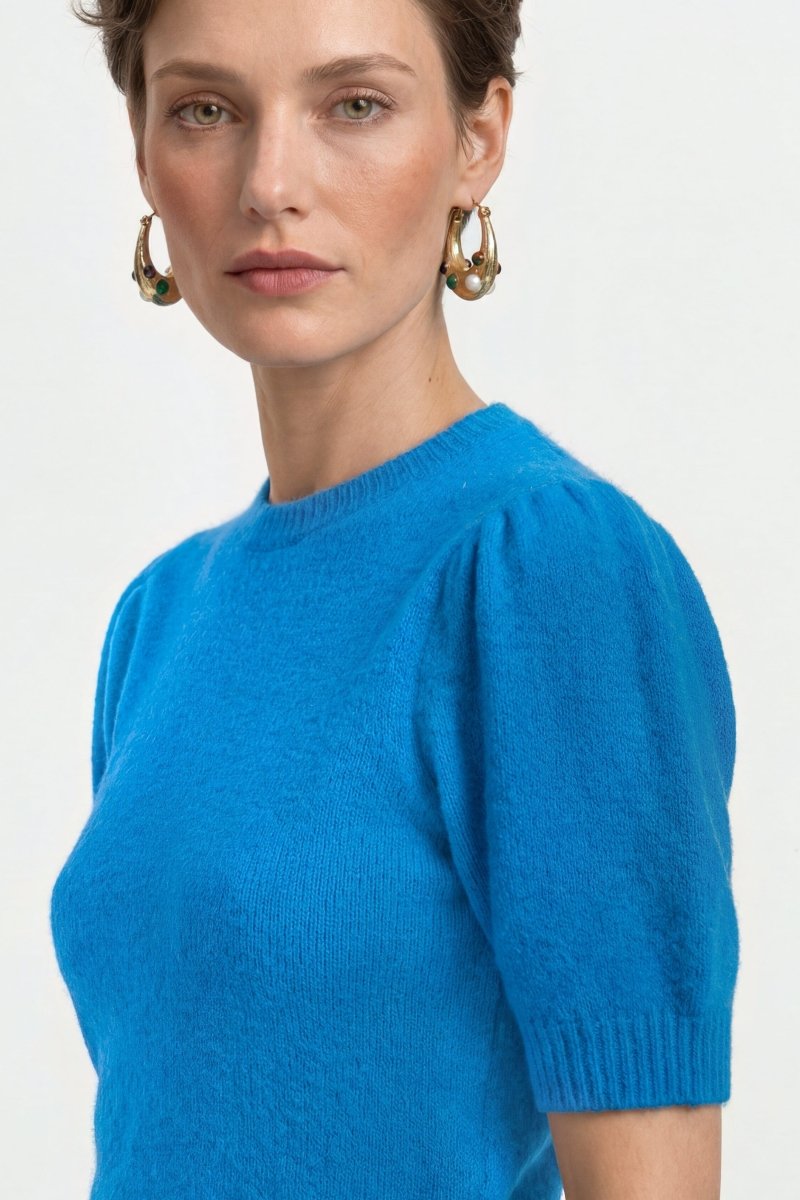 Kurzarm-Pullover mit Puffärmeln-Rich & Royal