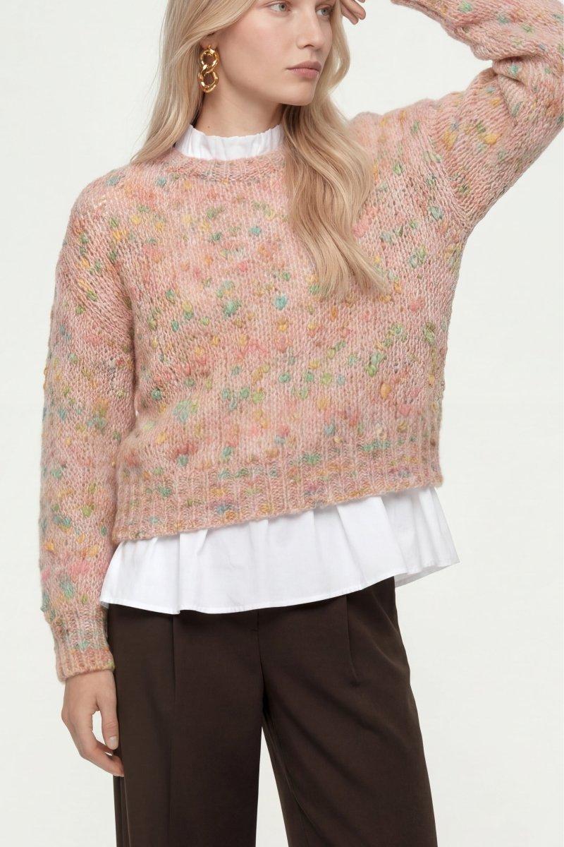 Grobstrickpullover mit Effektgarn-Rich & Royal