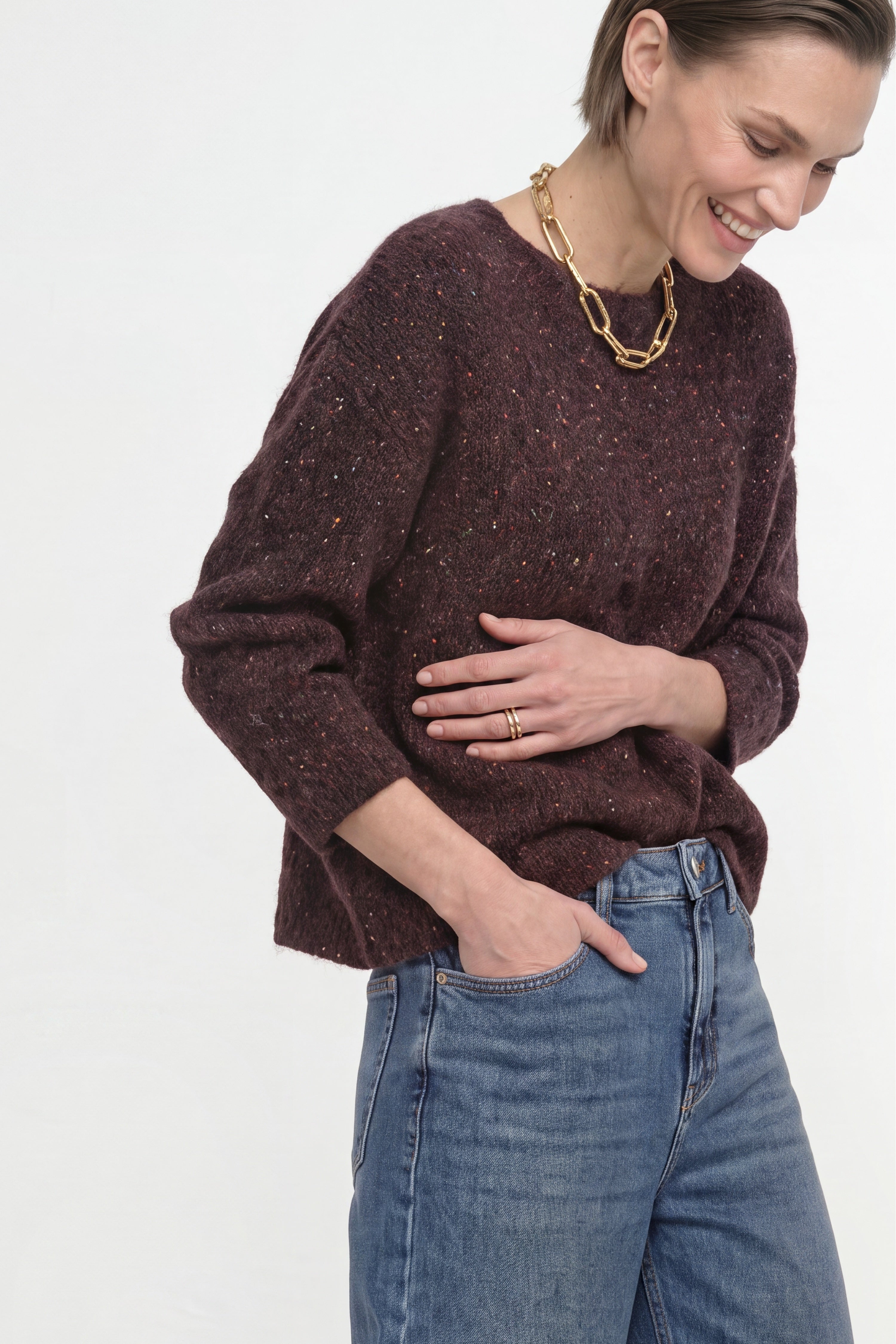 Strickpullover aus Alpaka-Mix-Rich & Royal