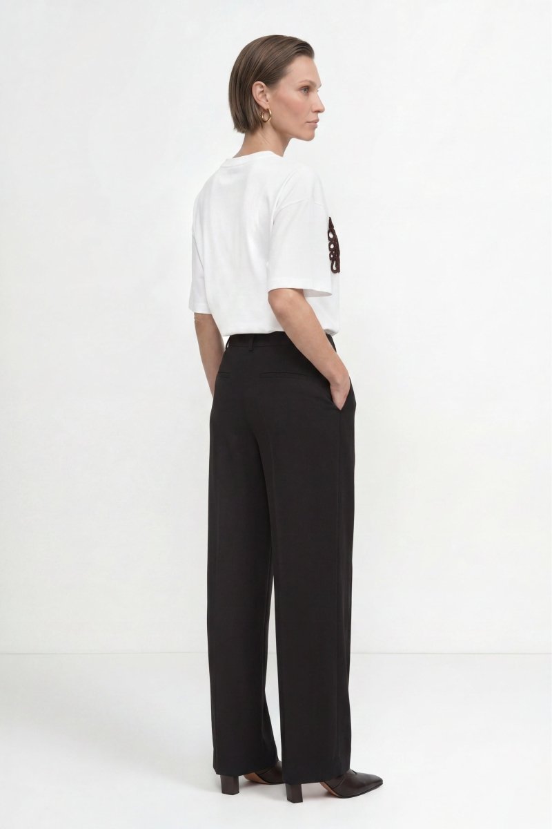 Cropped Baumwoll-T-Shirt mit 3D-Applikation-Rich & Royal