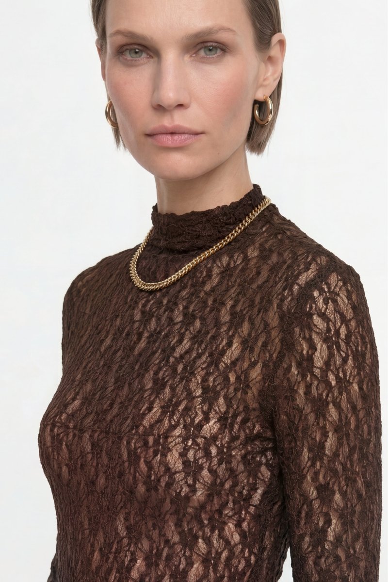 Longsleeve mit Spitzenmuster-Rich & Royal