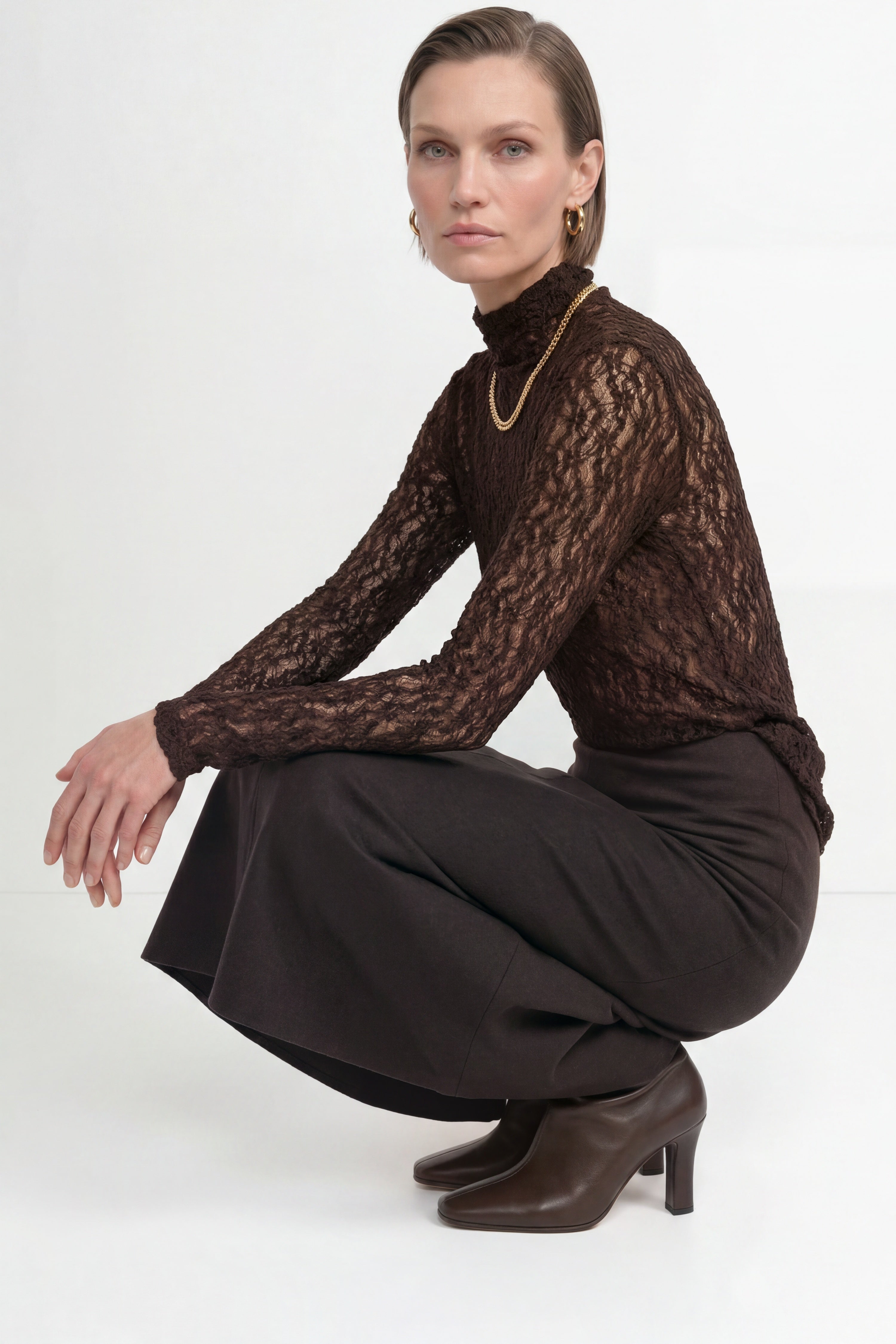 Longsleeve mit Spitzenmuster-Rich & Royal