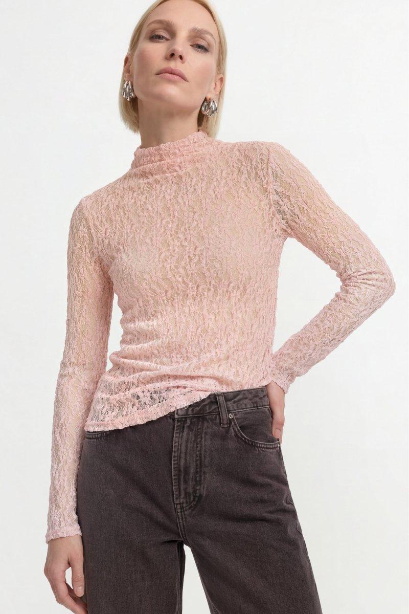 Longsleeve mit Spitzenmuster-Rich & Royal