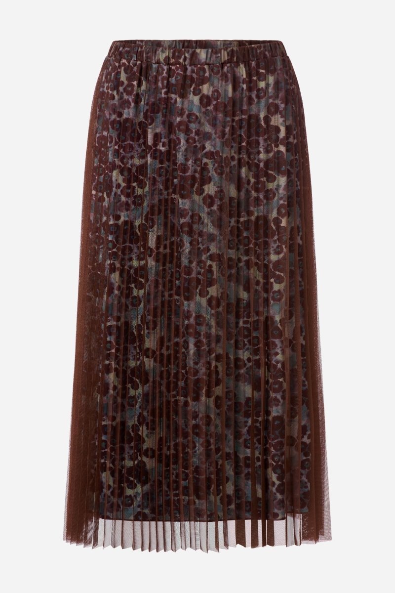 Plisseerock mit Tüll-Overlay Midi-Rich & Royal