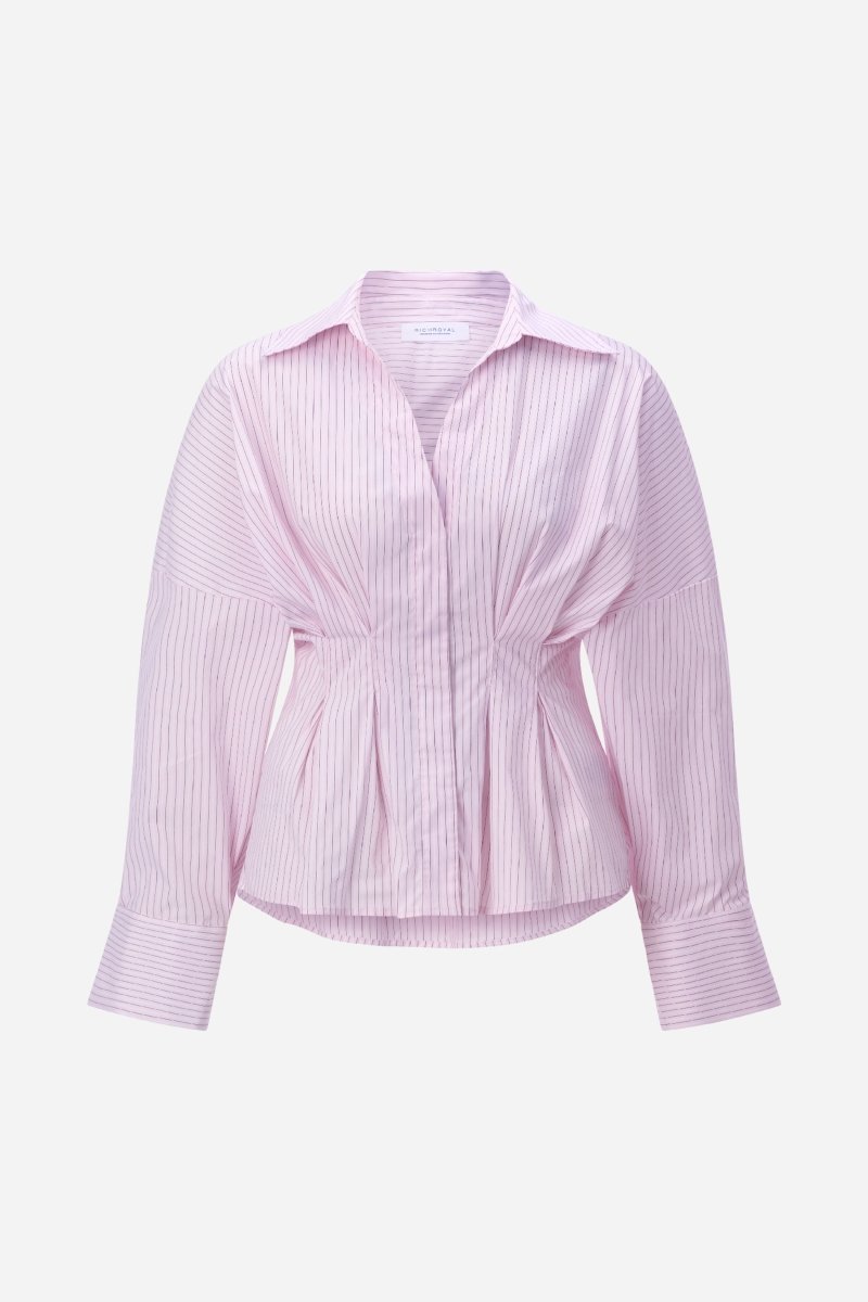 Nadelstreifen-Bluse mit Peplum-Rich & Royal