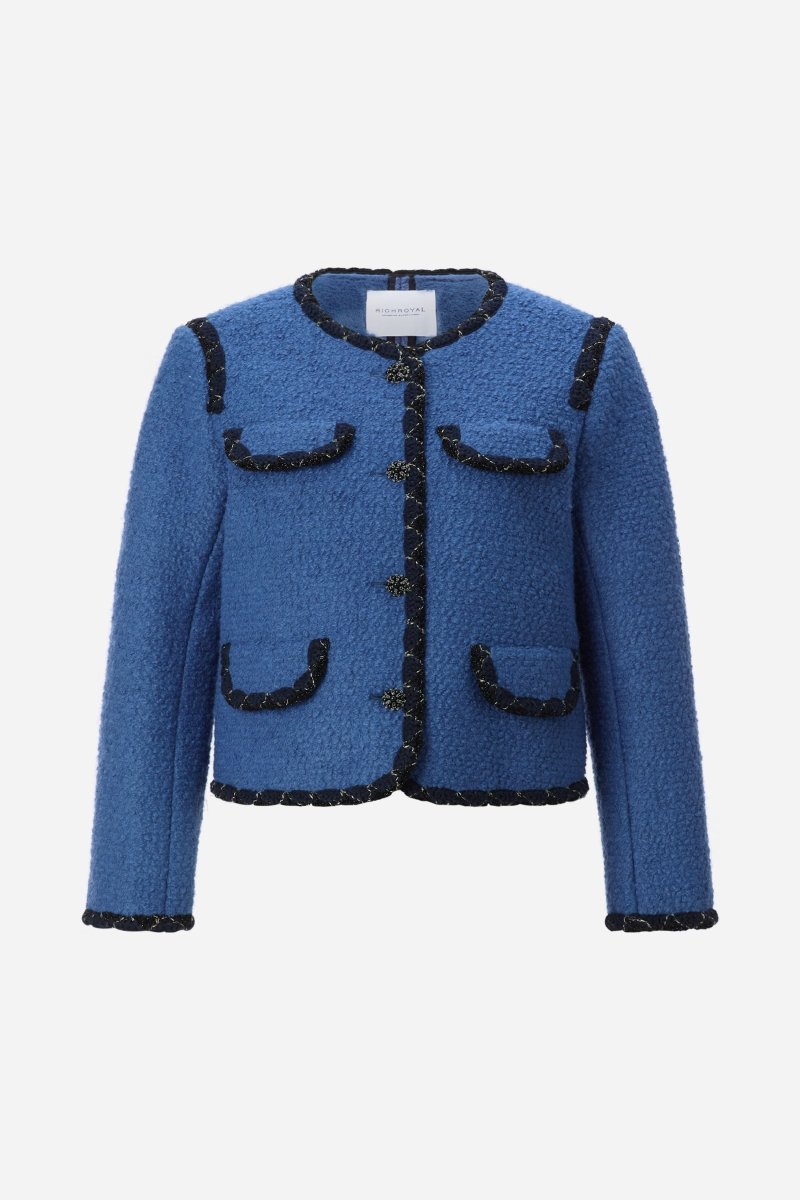 Bonded bouclé jacket – Look-Rich & Royal