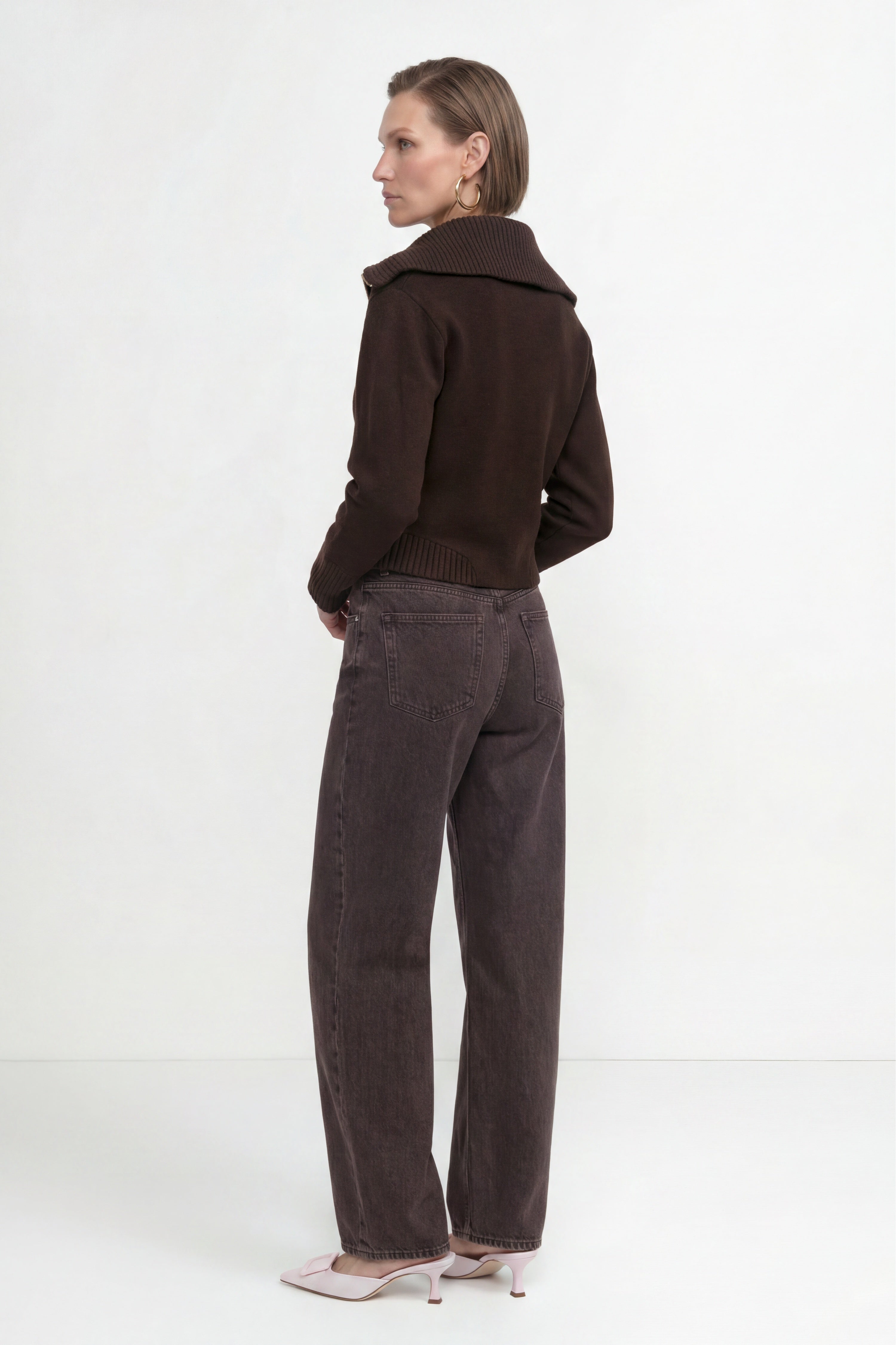 Baumwoll-Denim in Barrel-Fit-Rich & Royal