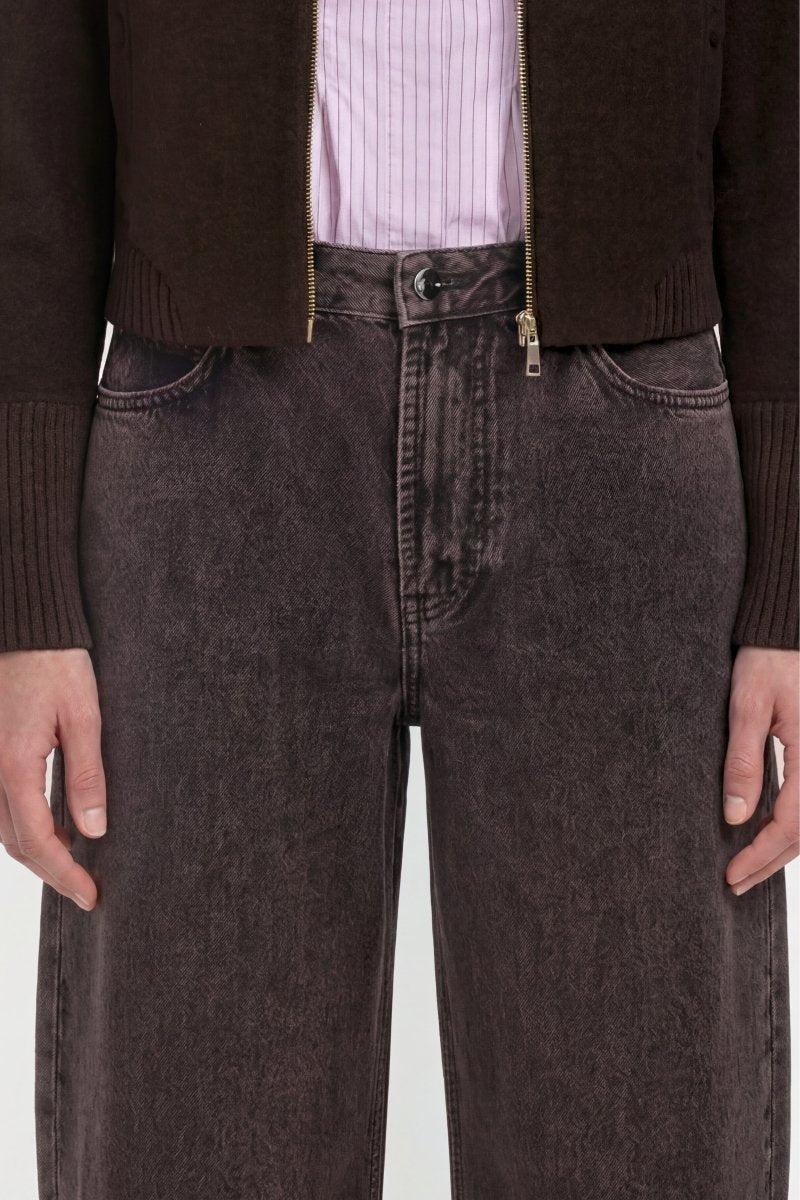 Baumwoll-Denim in Barrel-Fit-Rich & Royal