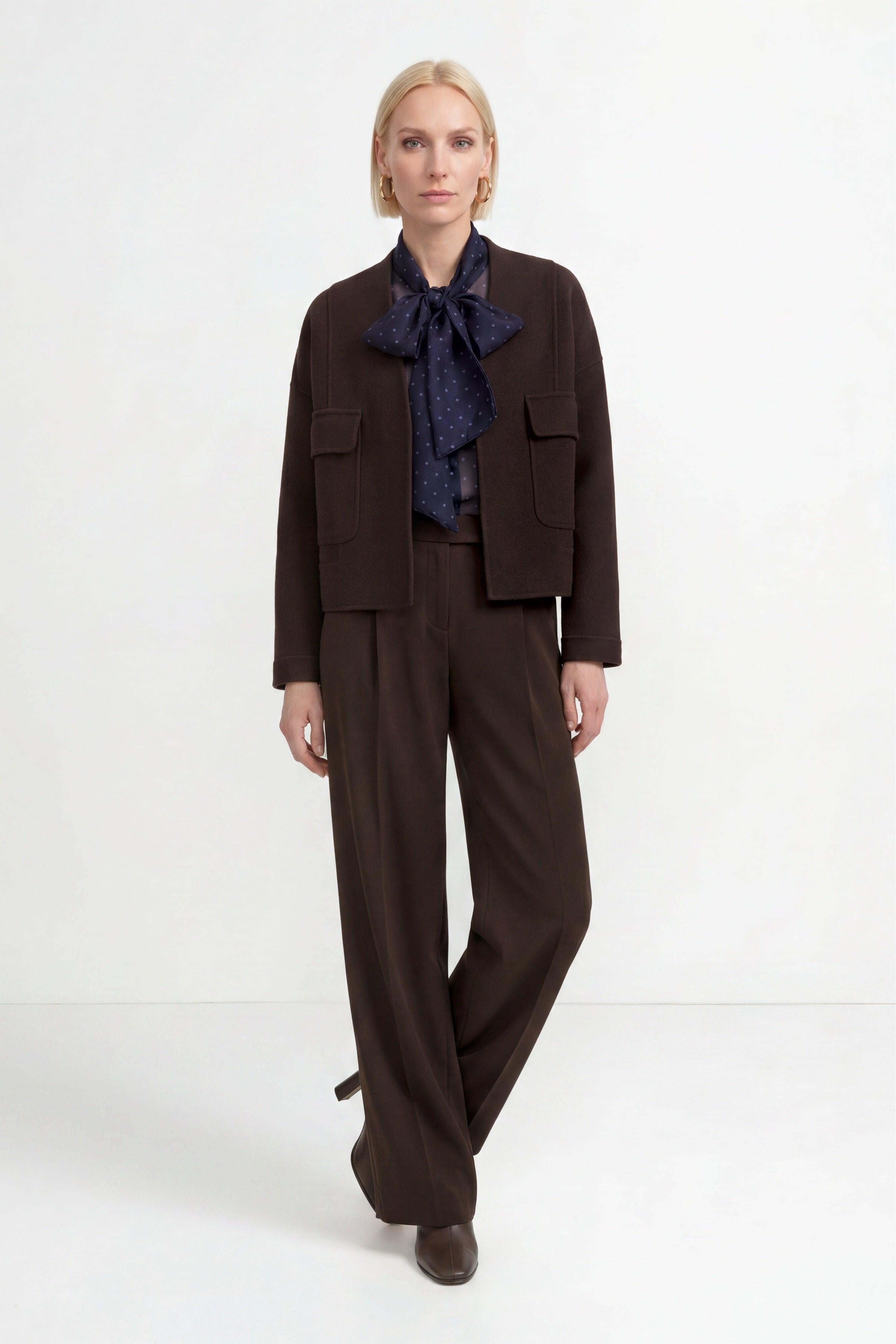 Wide-Leg Bundfaltenhose-Rich & Royal