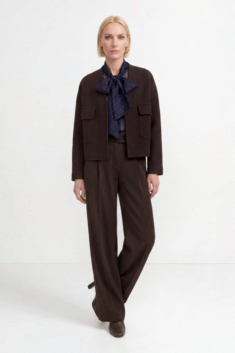 Wide-Leg Bundfaltenhose-Rich & Royal
