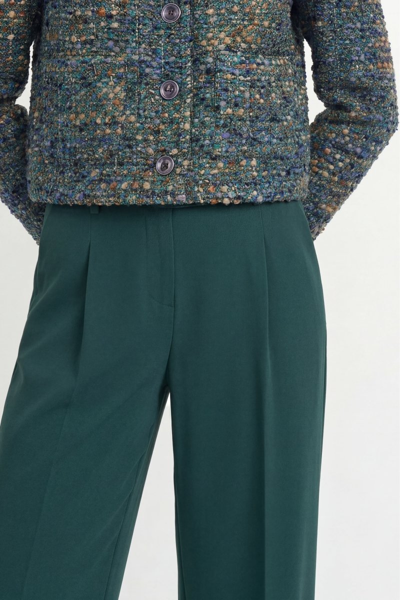 Wide-Leg Bundfaltenhose-Rich & Royal
