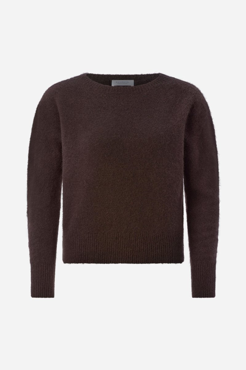 Cropped Pullover mit U-Boot-Ausschnitt-Rich & Royal