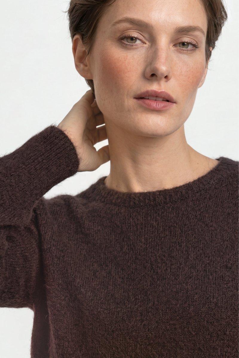 Cropped Pullover mit U-Boot-Ausschnitt-Rich & Royal