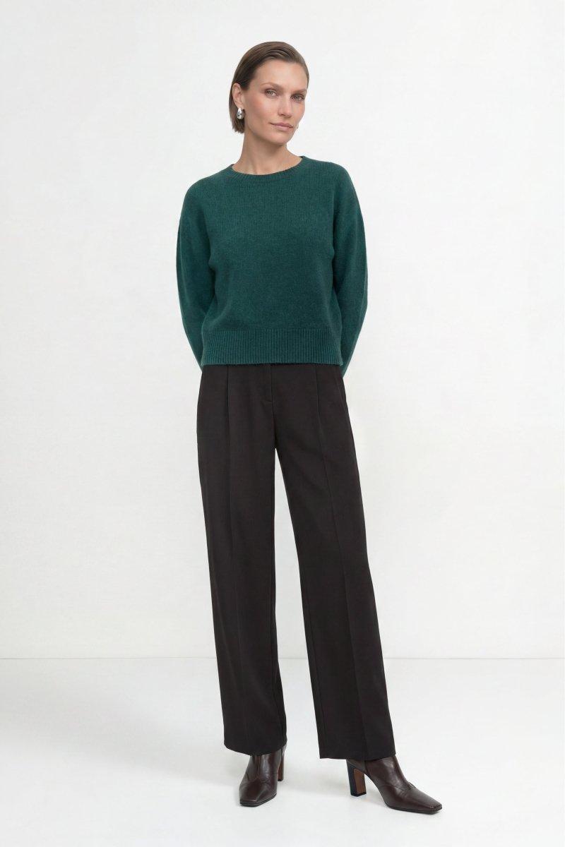 Cropped Pullover mit U-Boot-Ausschnitt-Rich & Royal