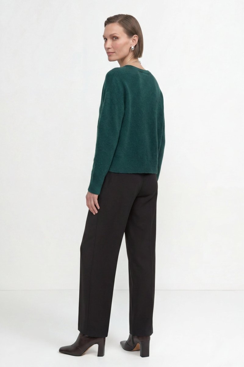 Cropped Pullover mit U-Boot-Ausschnitt-Rich & Royal
