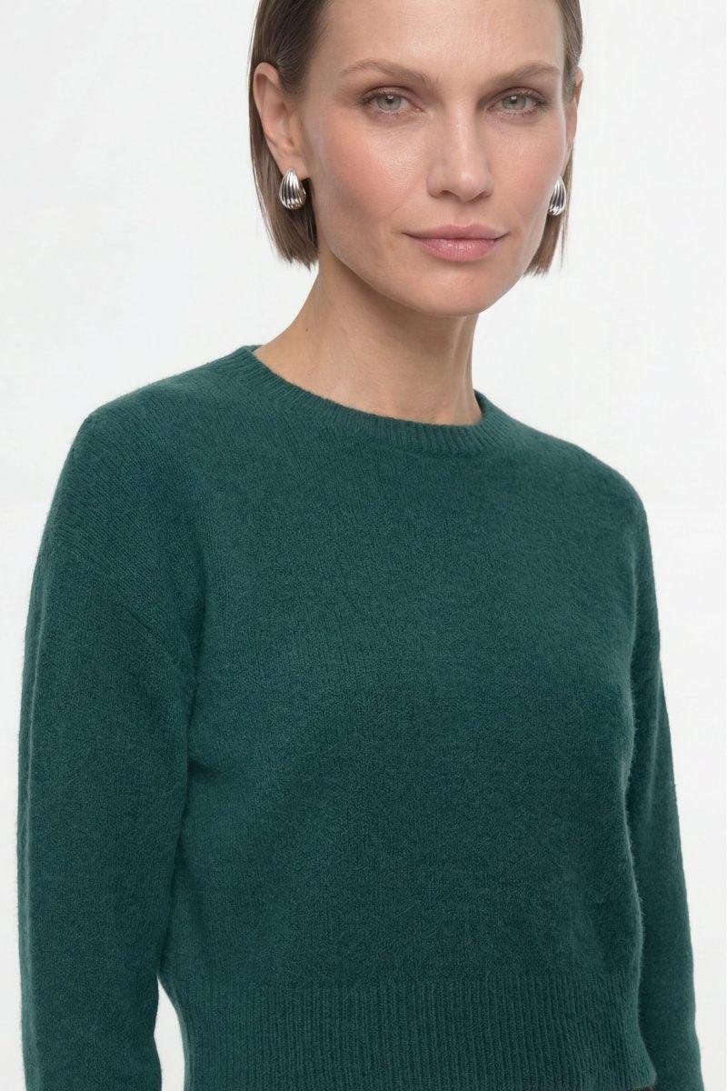 Cropped Pullover mit U-Boot-Ausschnitt-Rich & Royal