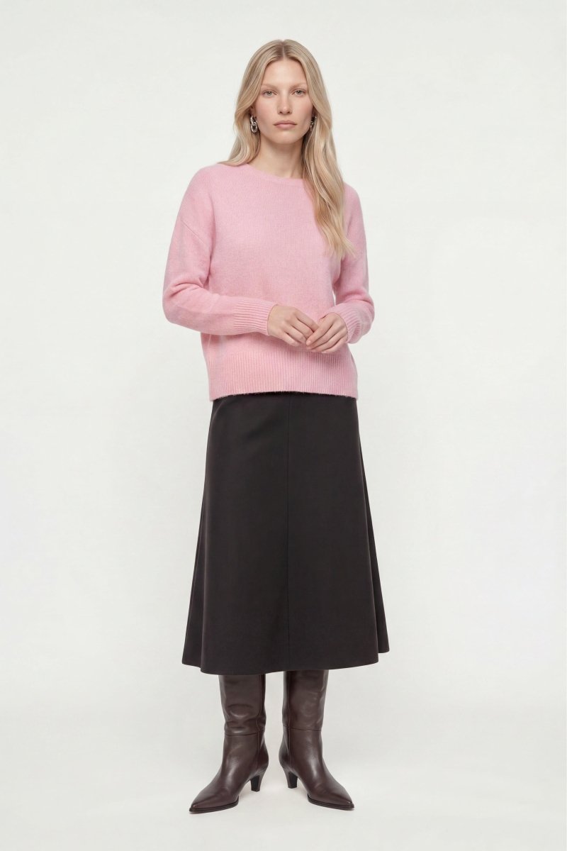 Cropped Pullover mit U-Boot-Ausschnitt-Rich & Royal