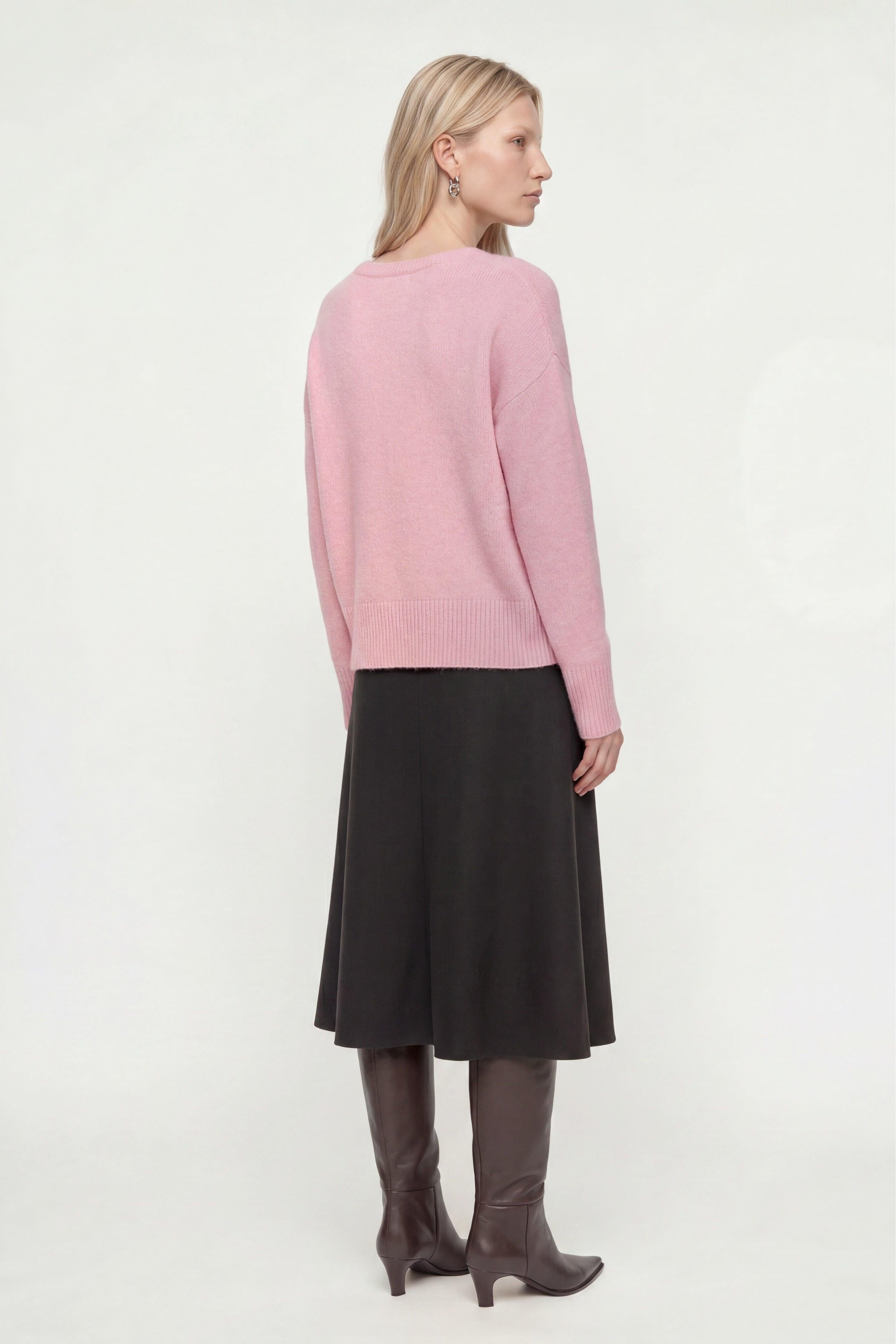 Cropped Pullover mit U-Boot-Ausschnitt-Rich & Royal