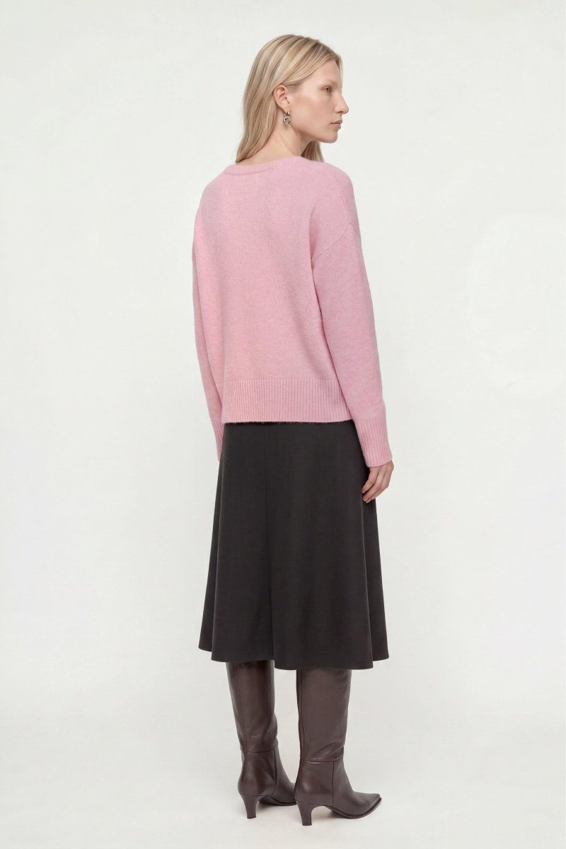 Cropped Pullover mit U-Boot-Ausschnitt-Rich & Royal