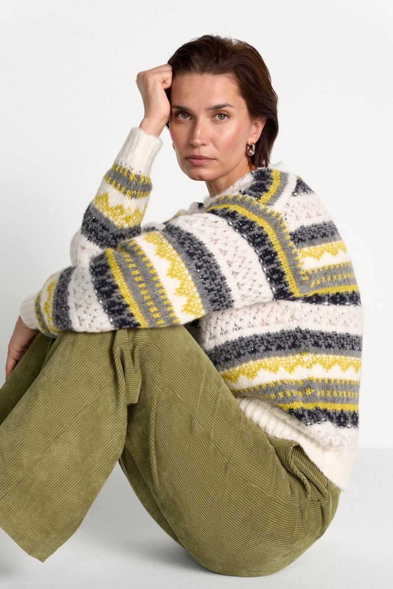 Fair-Isle-Strickpullover mit Alpaka-Rich & Royal