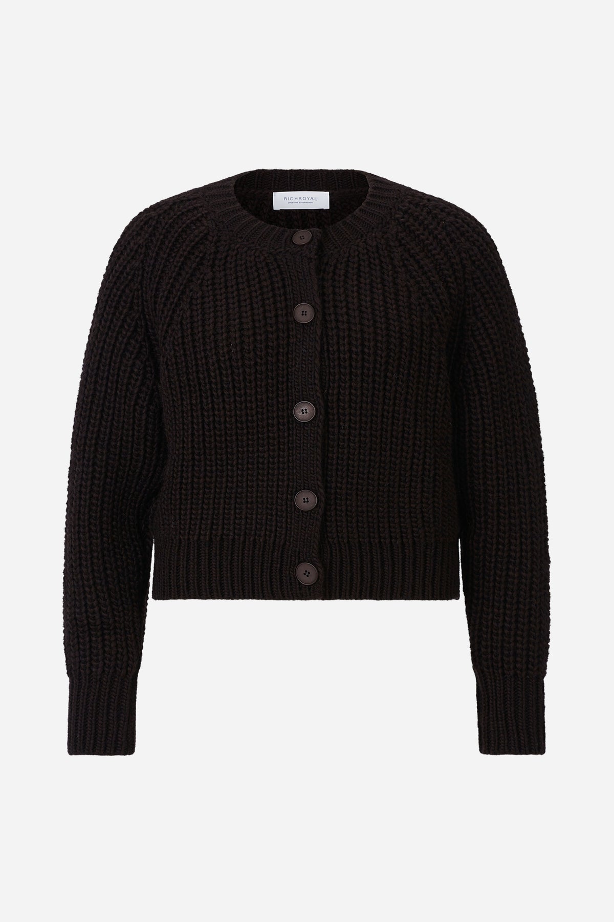 Cropped Cardigan mit Rippstruktur-Rich & Royal