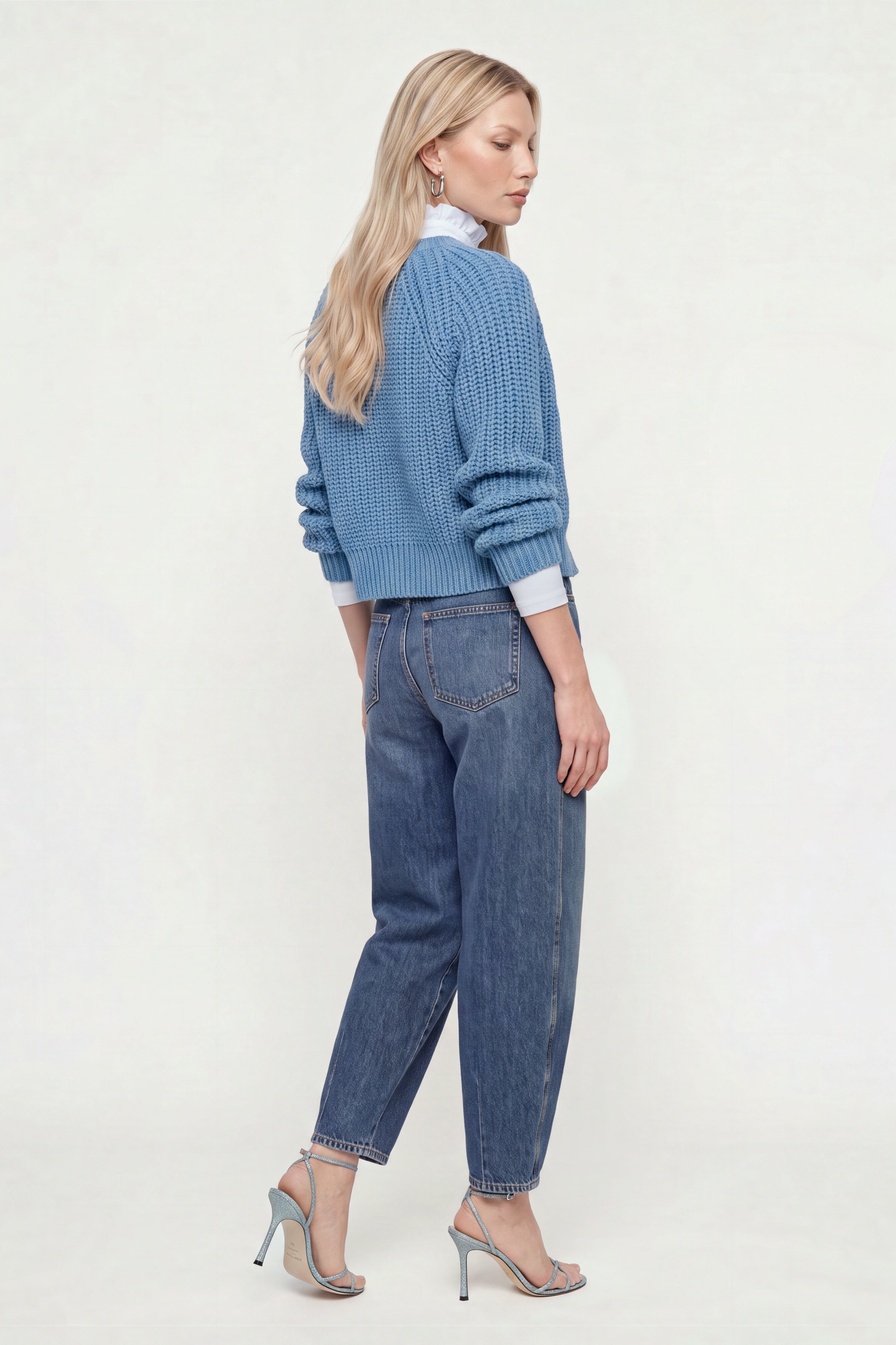 Cropped Cardigan mit Rippstruktur-Rich & Royal